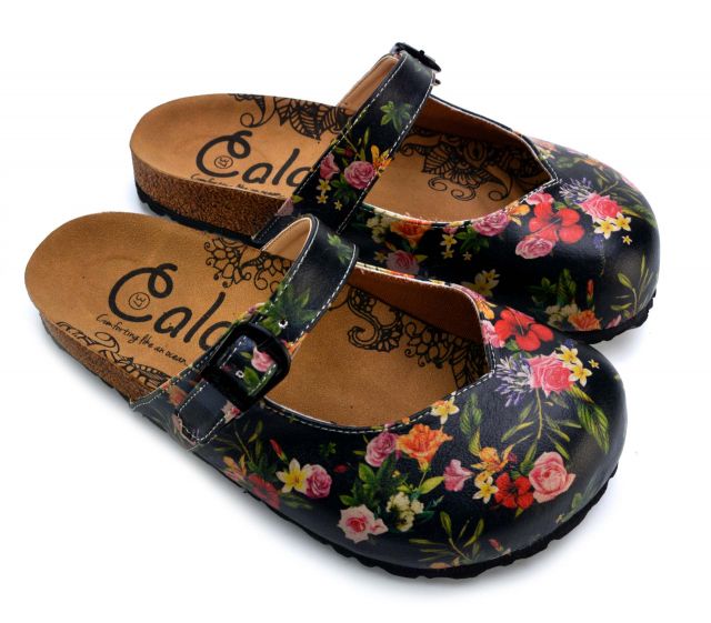 Women's shoes Calceo mules with flowers CAL2201