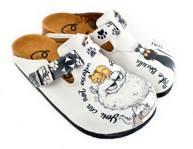 Women's shoes Calceo mules with cats WCAL342